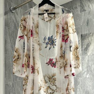 Floral Kimono Robe Cover Up